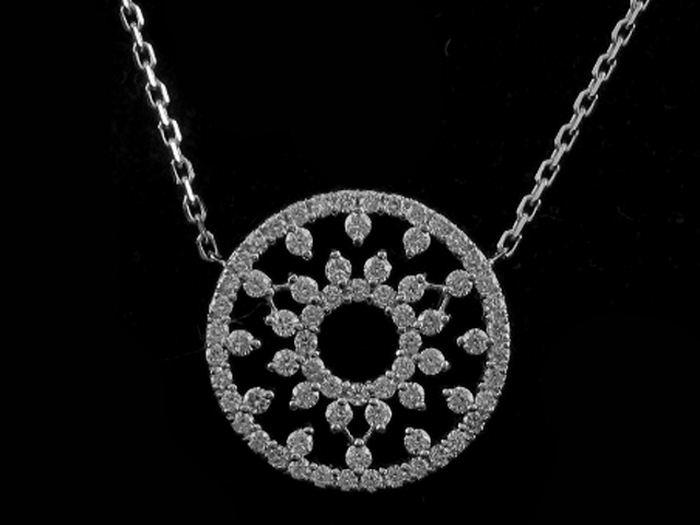 14KT W/GOLD, RD 0.72CTW, 17-INCH CHAIN