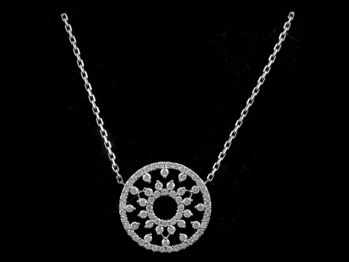 14KT W/GOLD, RD 0.72CTW, 17-INCH CHAIN