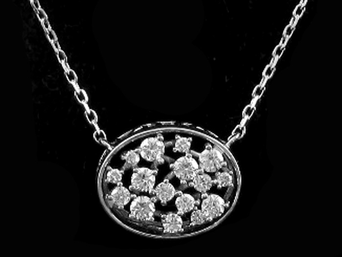 14KT W/GOLD, RD 0.34CTW, 17-INCH CHAIN