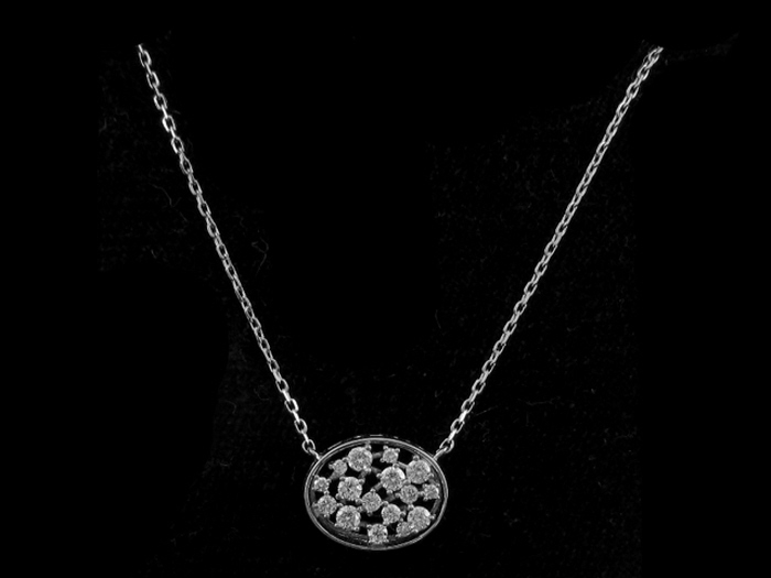14KT W/GOLD, RD 0.34CTW, 17-INCH CHAIN