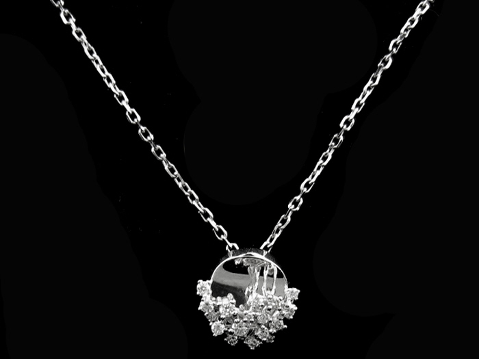 14KT W/GOLD, RD 0.20CTW, 17-INCH CHAIN