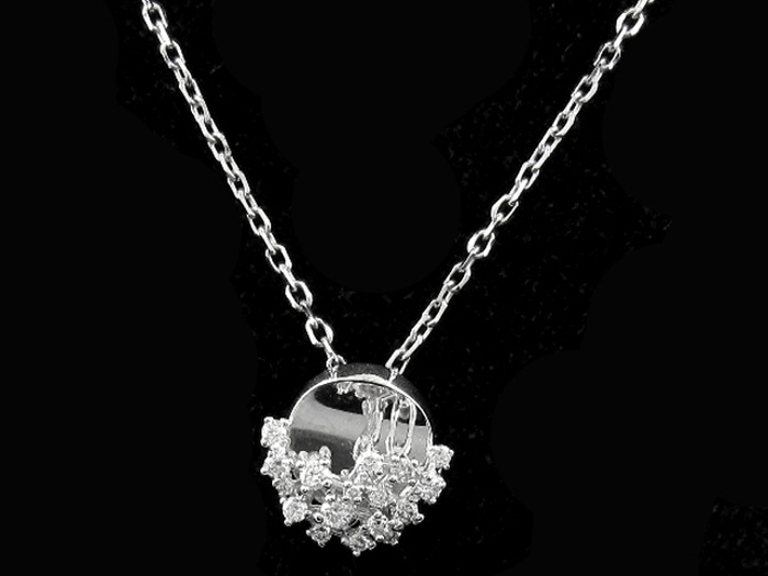 14KT W/GOLD, RD 0.20CTW, 17-INCH CHAIN