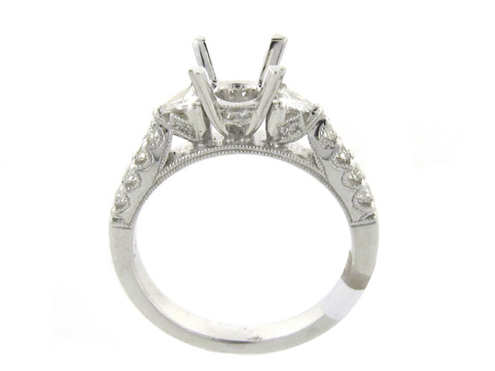 18KT W/GOLD, RD 0.25CTW, TR 0.27CTW