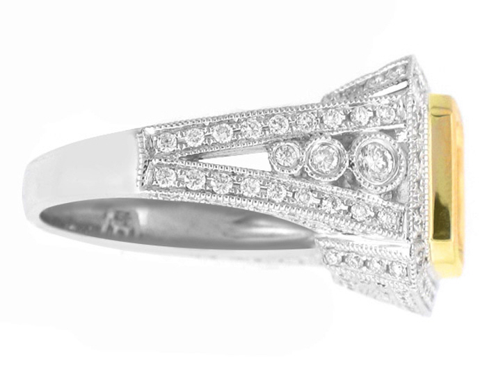 18KT TW0-TONE GOLD, RD 1.03CTW