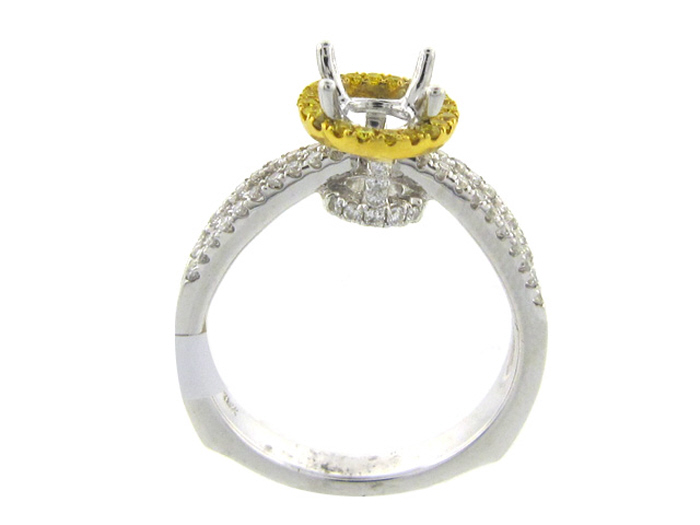 18KT TWO-TONE GOLD, FYD 0.11CTW, RD 0.33CTW