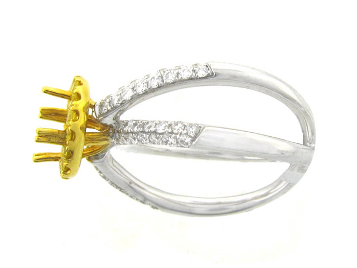 18KT TWO-TONE GOLD, FYD 0.28CTW, RD 0.57CTY