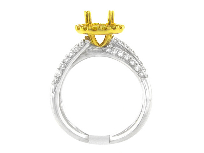 18KT TWO-TONE GOLD, FYD 0.28CTW, RD 0.57CTY