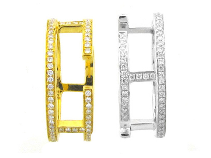 18KT W & Y/GOLD,  RD 0.86CTW