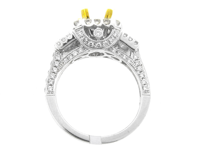 18KT TWO-TONE GOLD,  RD 0.93CTW, BG 0.43CTW