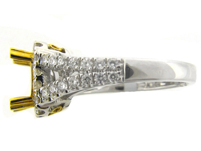 18KT TWO-TONE GOLD, RD  0.51CTW