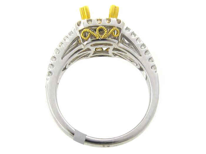 18KT TWO-TONE GOLD, RD  0.51CTW
