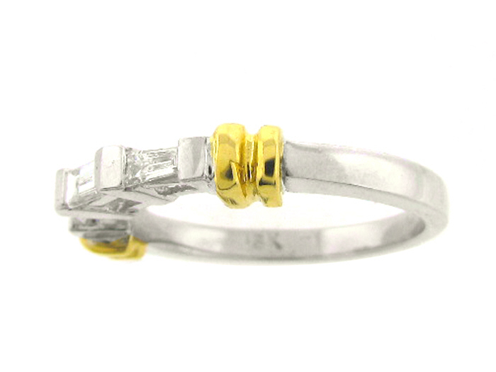 18KT TWO-TONE GOLD,  BAG 0.38CTW