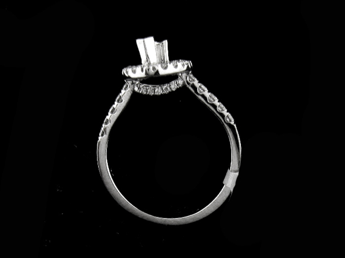 18KT W/GOLD, RD 0.52CT, 12X6