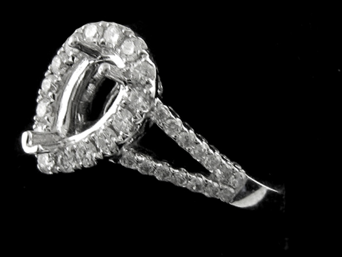 14KT W/GOLD, RD 0.73CT, 8X5
