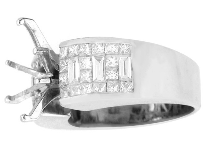 18KT W/GOLD, PR 1.29CTW, BAG 0.57CTW