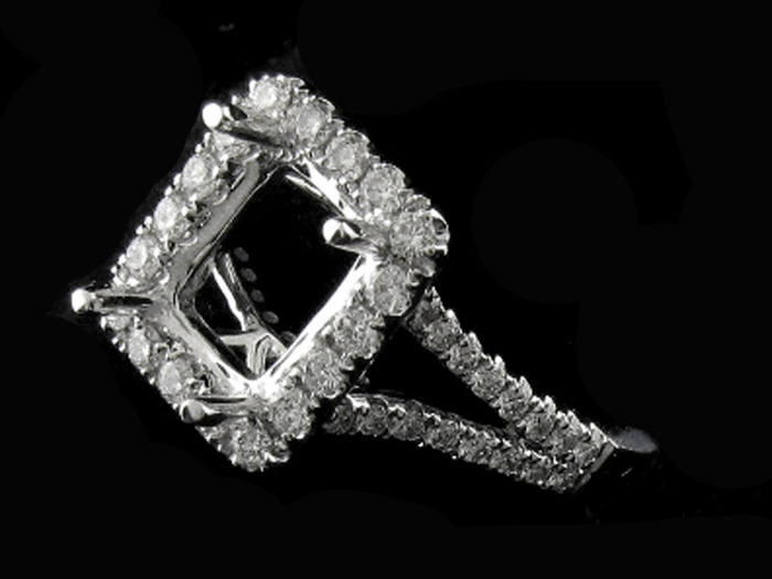14KT W/GOLD, RD 0.59CTW, 8X6