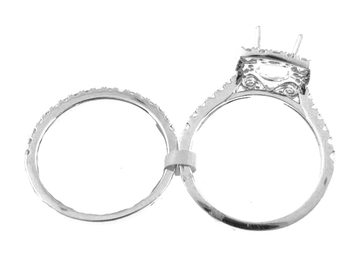 14KT W/GOLD 2-PIECE SET, RD 1.14CTW