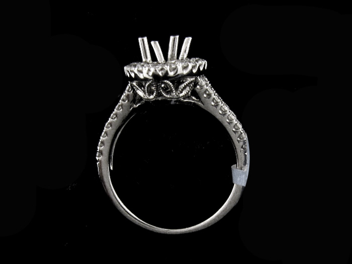 14KT WHITE GOLD, RD 0.72CTW, 14X7