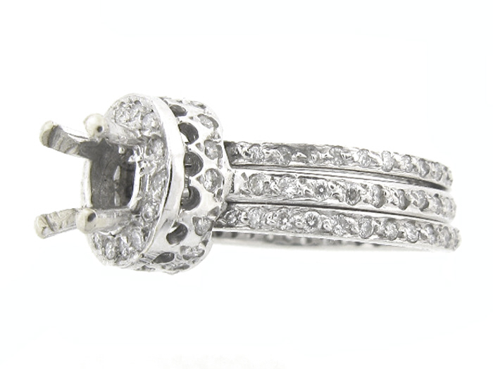 14KT W/GOLD,  3-PIECE SET, RD1.00CTW