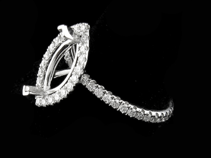 14KT W/GOLD, RD 0.57CTW, 12X6