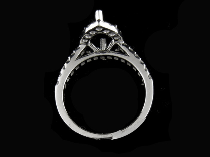 18KT W/GOLD, RD 0.66CTW, 11X5.5MM