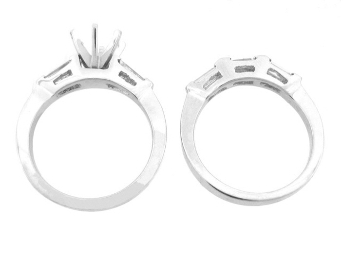 14KT W/GOLD 2-PIECE SET, BAG 0.78CTW