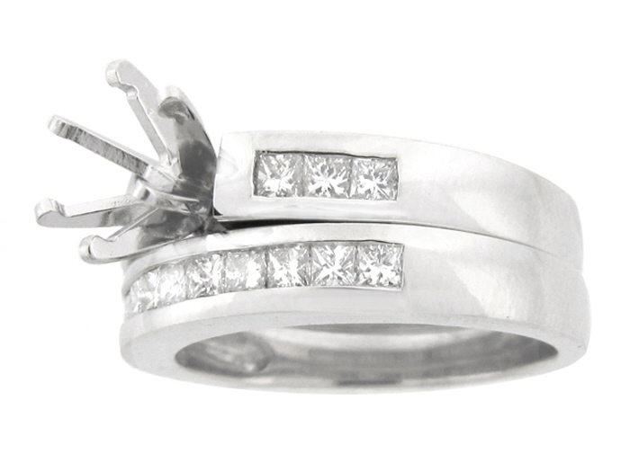 14KT W/GOLD 2-PIECE SET, PR 0.81CTW