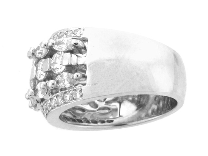 14KT W/GOLD, MQ 1.10CTW, RD 1.46CTW