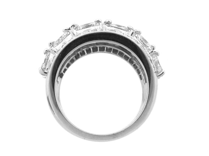 14KT W/GOLD, MQ 1.10CTW, RD 1.46CTW
