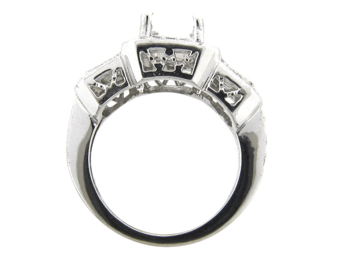 14KT W/GOLD,  RD 0.35CTW, EM 0.31CTW