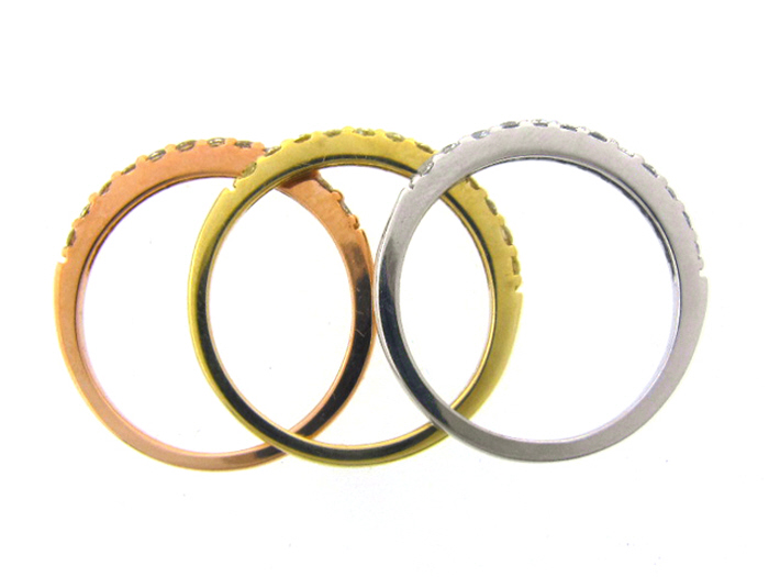 14KT R/W/Y GOLD, RD 0.89CTW