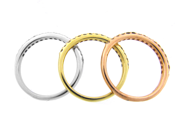 14KT R/W/Y GOLD,  RD 0.79CTW