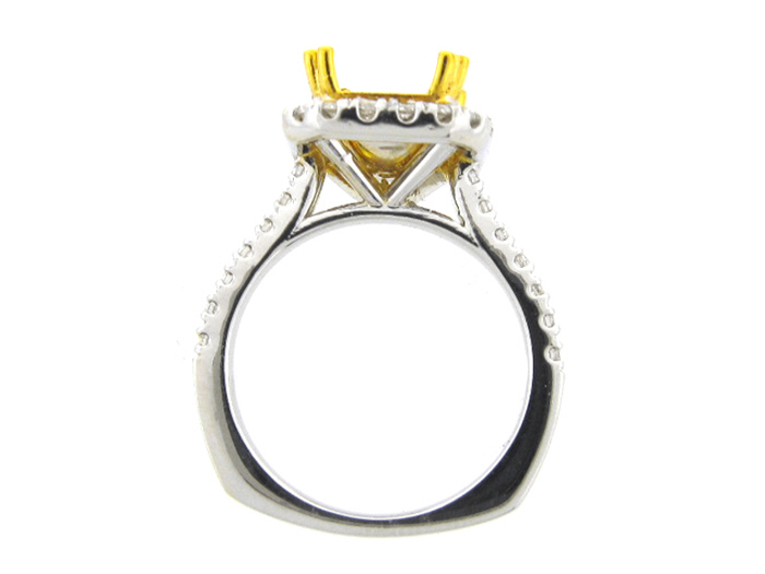 18KT TWO-TONE GOLD,  RD 0.54CTW