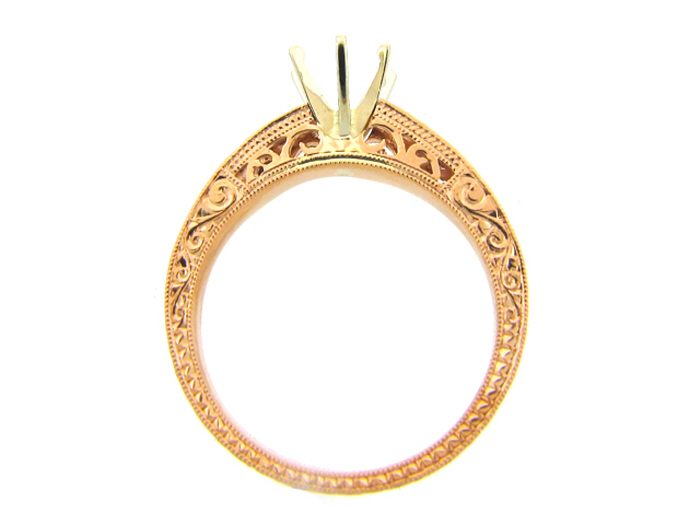 14KT R/GOLD,  RD 0.26CTW