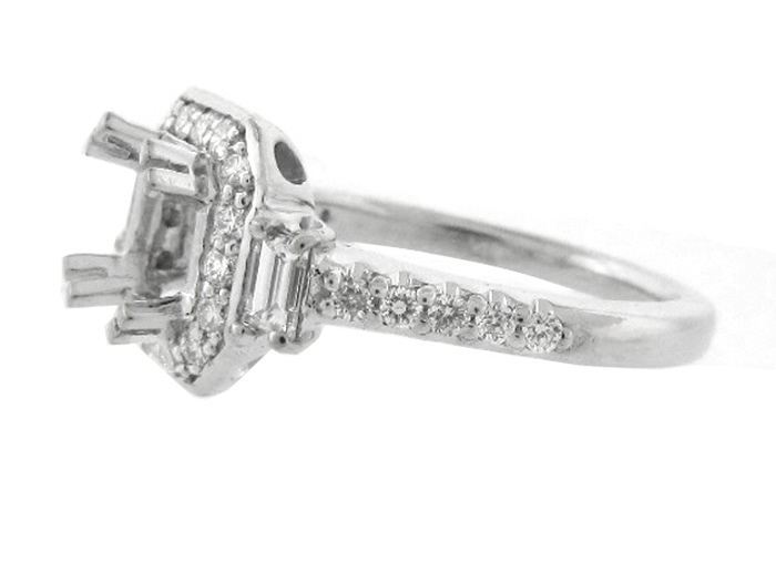 14KT W/GOLD,  RD 0.38CTW, BAG 0.25CTW