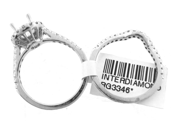 14KT  W/GOLD 2-PIECE SET, RD 0.67CTW