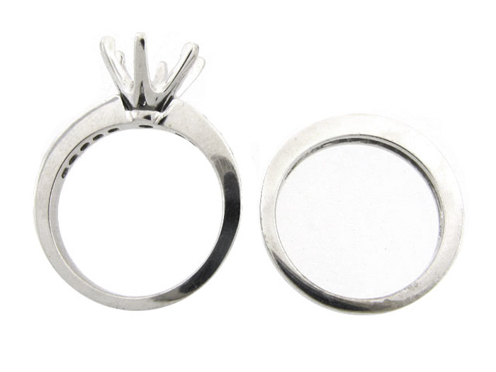 14KT W/GOLD 2-PIECE SET,  RD 0.64CTW