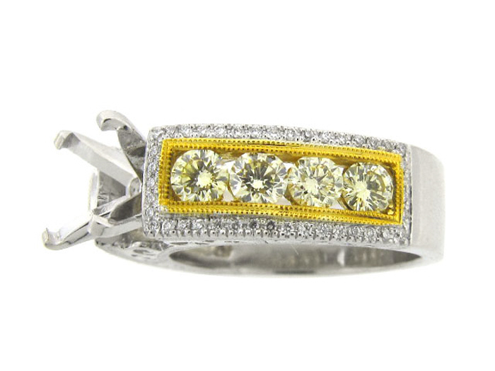 18KT 2-TONE GOLD, RD 1.08CTW
