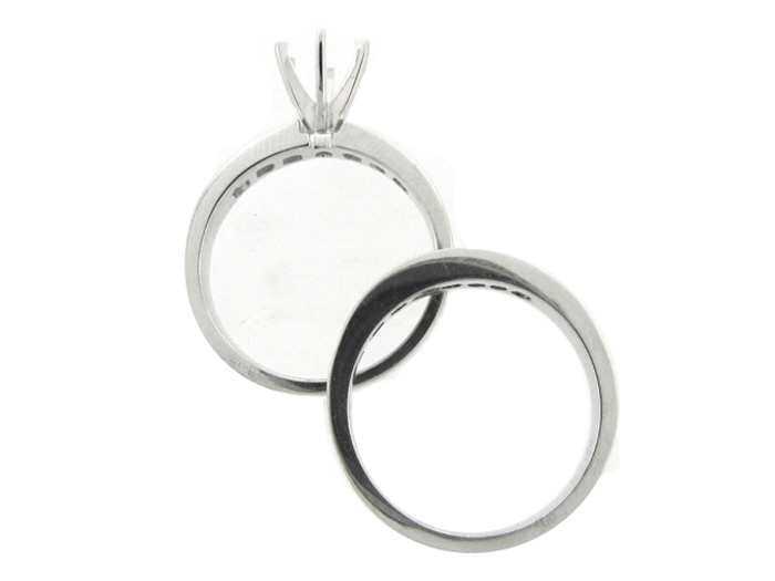 14KT W/GOLD 2-PIECE SET, PR 0.98CTW