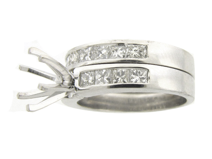 14KT W/GOLD 2-PIECE SET,  PR 1.68CTW