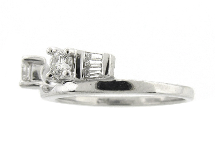 14KT W/GOLD, RD 0.20CTW, BAG 0.15CTW