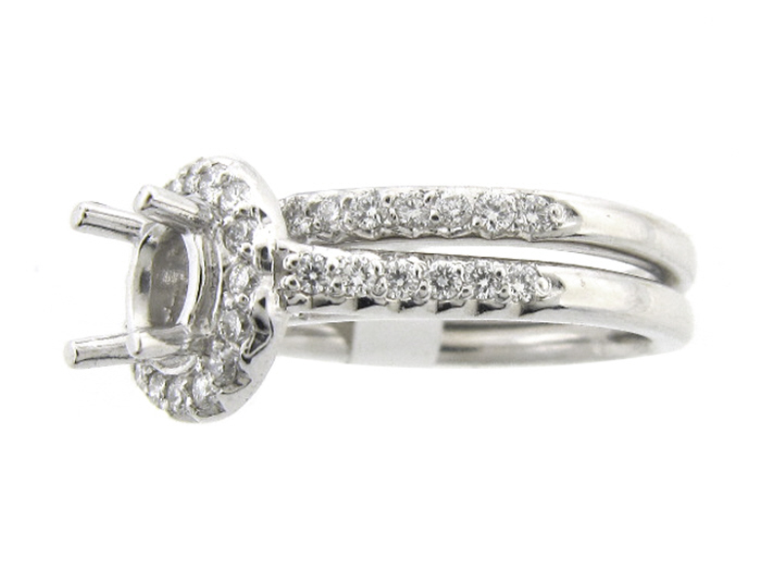 14KT W/GOLD 2-PIECE SET, RD 0.61CTW