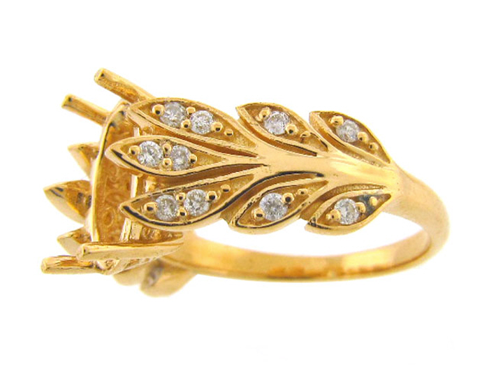 14KT R/GOLD, RD 0.25CTW