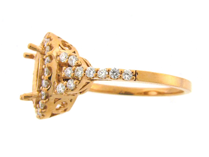 14KT R/GOLD, RD 0.50CTW