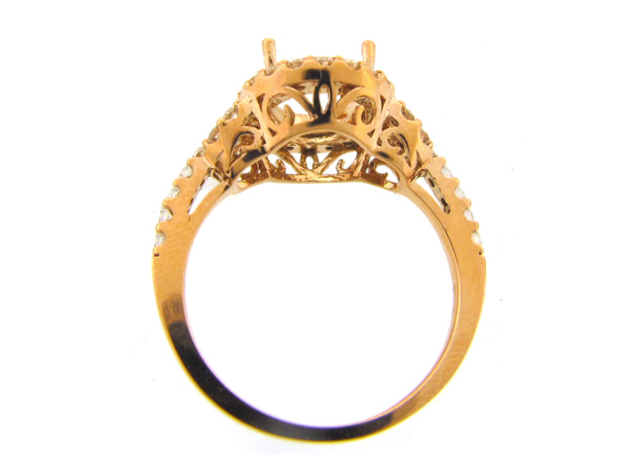 14KT R/GOLD, RD 0.50CTW