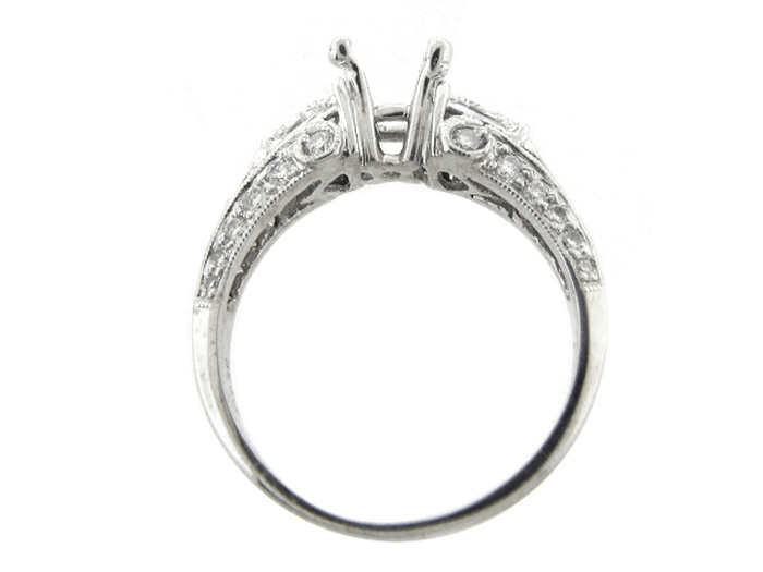 18KT W/GOLD, RD 0.36CTW, TRI 0.35CTW