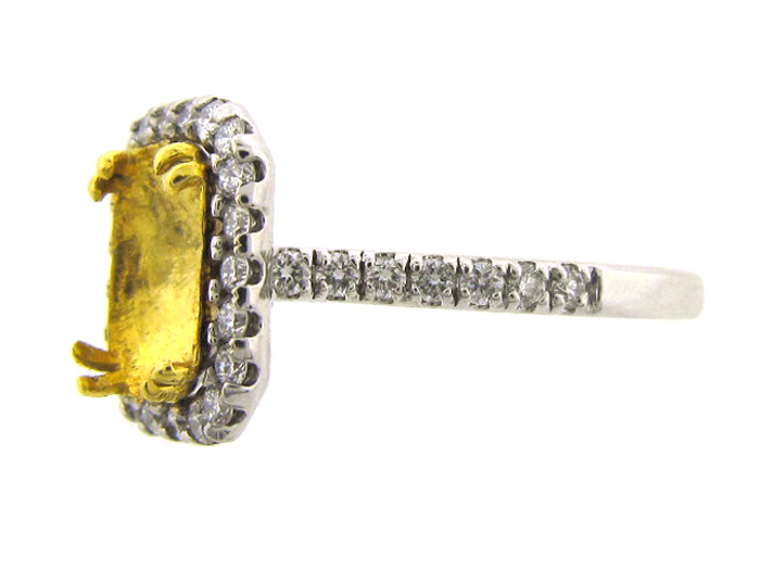18KT TWO-TONE GOLD,  RD 0.70CTW