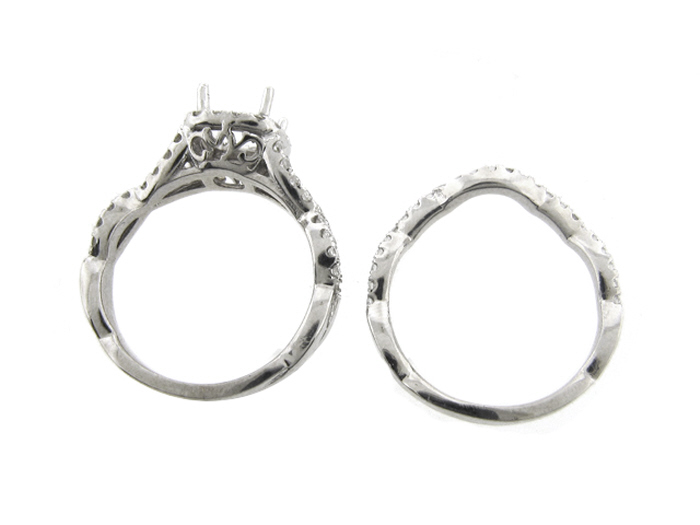 14KT W/GOLD 2-PIECE SET, RD 1.25CTW