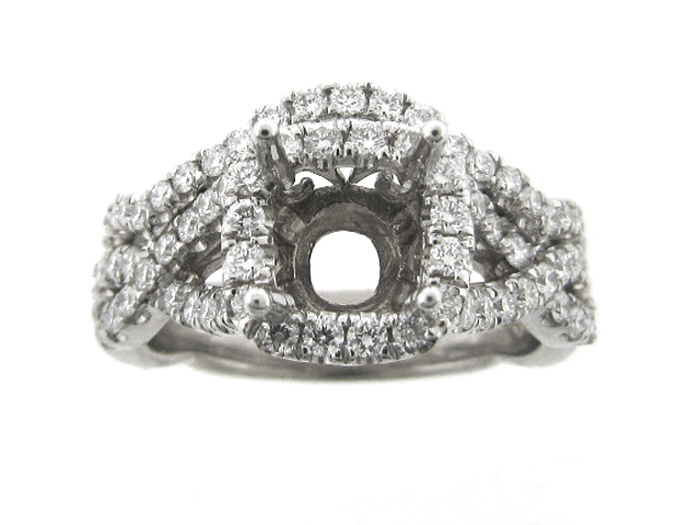 14KT W/GOLD 2-PIECE SET, RD 1.25CTW