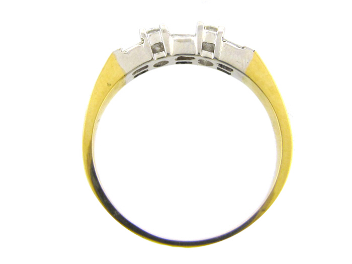 14KT TWO-TONE GOLD,  RD 0.17CTW, BAG 0.17CTW
